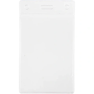 Бейдж Attache Economy 138x96 150мкм,шнур.2заж 45см син,вклад. 120x90 5шт/уп