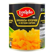 Ананас Lorado кусочки в легком сиропе, 850г