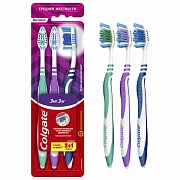 Зубная щетка НАБОР (2+1) COLGATE 'Зиг заг', средней жесткости, FVN59964
