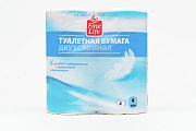 Туалетная бумага Fine Life белая, 2 слоя, 4 рулона