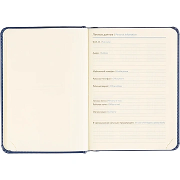 Ежедневник недатированный ATTACHE Priority А6, 160л, синий