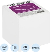 Блок для записей   ATTACHE на склейке 9х9х9 белый блок 80 г/92