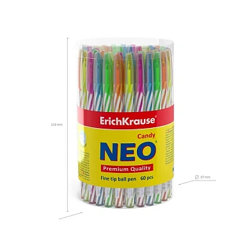 Ручка шариковая ErichKrause Neo Candy, синяя