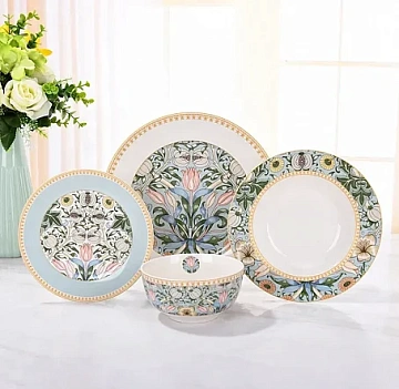 Тарелка Flowers Fioretta суповая, 21.8см
