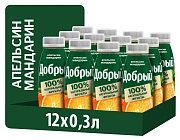 Напиток сокосодержащий Добрый апельсин и мандарин, 300мл x 12 шт