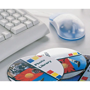 Этикетки для CD/DVD Avery Zweckform C6074-20, белые глянцевые, d=117мм, 2шт на листе А4, 20 листов