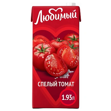 Нектар Любимый Томат с морской солью, 1.93л