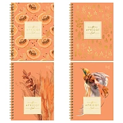Записная книжка А6 96л., на гребне BG 'Apricot Crush', глянцевая ламинация, тиснение фольгой, тверда