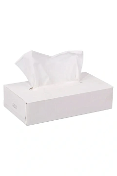 Косметические салфетки Plushe 100шт, 2 слоя, белые