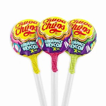 Карамель CHUPA CHUPS (Чупа-Чупс) 'XXL Flavors Playlist', ассорти, 29 г, 100215