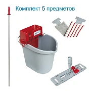 Набор для уборки Росмоп Мини 10л, с рукояткой 140 см, красный