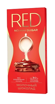 Шоколад Red Delight молочный без сахара, 70г