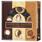 Печенье БИСКОТТИ 'Santa Bakery', ассорти с кремовыми начинками, 345 г