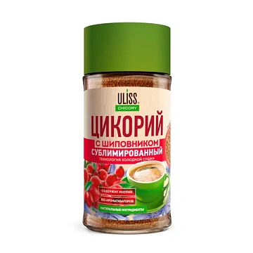 Цикорий Uliss с экстрактом шиповника, 85г, стекло
