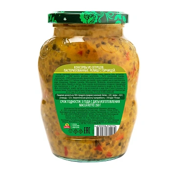 Релиш Дядя Ваня с огурцами и горчицей, 350г