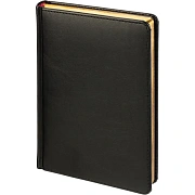 Ежедневник датированный 2026 А5+ SIDNEY NEBRASKA черный, зол обрез 3-125/02