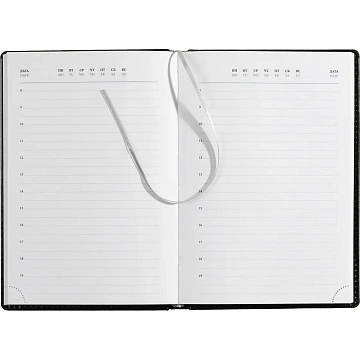Ежедневник недатированный черный, А5,148x218, 352стр, Agenda