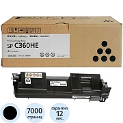 Тонер-картридж Ricoh SP C360HE (408184) чер.пов.емк. для SP C360D/C360S