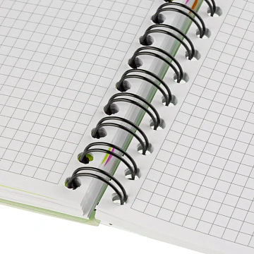 Бизнес-тетрадь 140л,кл,А6,SPIRAL BOOK Салатовый,евросп,обл.пл,раздел.84114