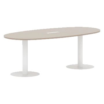 Конференц стол ПРГ-3 Мокачино/Белый 2200х1100х750