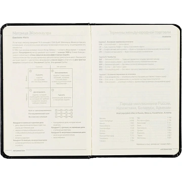 Ежедневник недатированный черный, А6,87х130,100л, Br.V.MEGAPOLIS 3-283/02