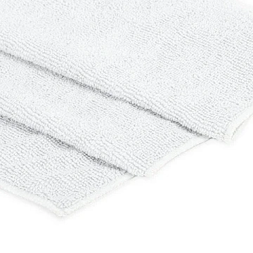 Салфетка из МИКРОФИБРЫ 50х100 см, WHITE ULTRA DENSE OVERLOCK, белая, 280 г/м2, LAIMA HOME, 608226