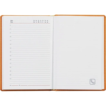 Ежедневник недатированный оранжевый,А5,143х210мм,176л,ATTACHE Сиам
