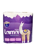 Туалетная бумага Snow Lama 3 слоя, 17.5м, белая, 4шт/уп