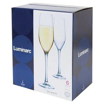 Набор бокалов для шампанского Luminarc Celeste, 160мл х 6шт