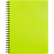 Бизнес-тетрадь А5,96л,кл,спир,пластик,тон.бл. Attache Bright colours Лайм