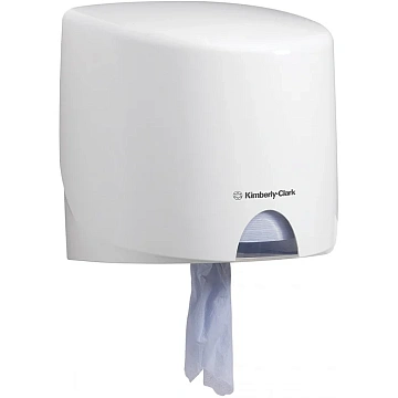 Диспенсер для протирочных материалов в рулонах Kimberly-Clark Aquarius 7018, с центральной вытяжкой, белый