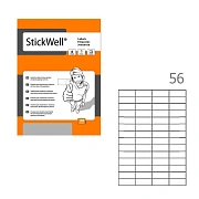 Этикетки самоклеящиеся Stickwell 11759, белые, 52.5x21.2мм, 5600шт