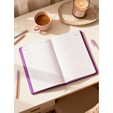 Ежедневник недатированный сиреневый, А5 136 л., Diary, ATTACHE