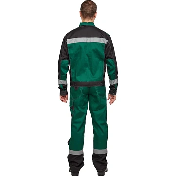 Костюм летний муж л21-КПК зел/чер(р.64-66) 182-188 (серия Л)