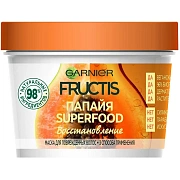 Маска для волос Garnier Fructis Superfood Папайя 3в1 восстанавливающая для поврежденных волос, 390мл