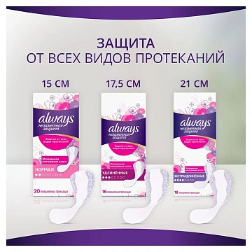 Прокладки Always Незаметная защита 18шт, экстраудлиненные