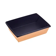 Лоток одноразовый OneClick Bottom 160х120х45мм, черный, 400шт/уп