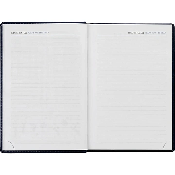 Ежедневник недатированный синий, А5, 148x218, 352стр, Agenda
