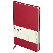 Ежедневник недатированный, B5, 136л., твердый переплет, кожзам, BG 'Bright. Berry', красный, карман