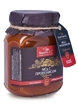 Мед Берестов А.С. натуральный С прополисом, 500г