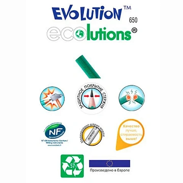 Карандаш чернографитный BIC, 1 шт., 'Evolution', HB, корпус зеленый, 8803112