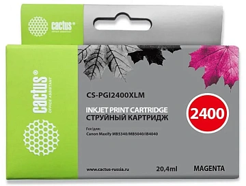 Картридж струйный Cactus CS-PGI2400XLM пурпурный