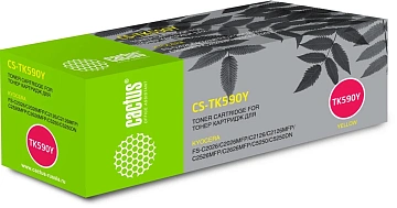 Картридж лазерный Cactus CS-TK590Y желтый