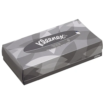 Косметические салфетки Kimberly-Clark Kleenex 100шт, 21.5х18.6см, 2 слоя, белые