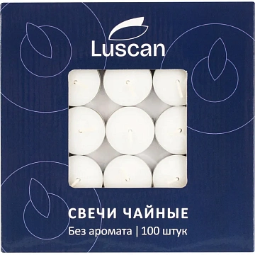 Набор свечей чайных Luscan 100 шт/уп