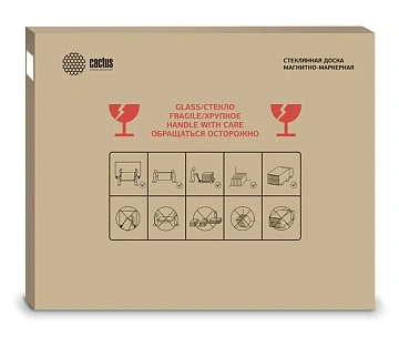 Доски стеклянные Cactus CS-GBD-65X100-UWT 65x100см, белая