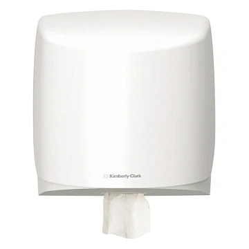 Диспенсер для протирочных материалов в рулонах Kimberly-Clark Aquarius 7017, с центральной вытяжкой, белый
