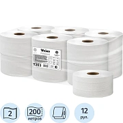 Бумага туалетная 200 м, VEIRO Professional (Система T2), КОМПЛЕКТ 12 шт, Comfort, 2-слойная, T203
