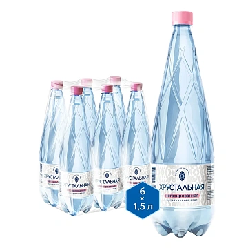 Вода Хрустальная негазированная, 1.5л x 6 шт