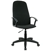 Кресло руководителя Helmi HL-E79 'Elegant' LTP, ткань черная, пиастра